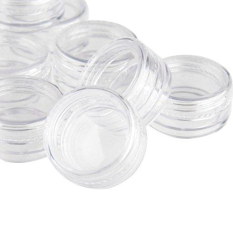 Förvaringsburkar med lock 10 st 10 ml transparenta för pärlor