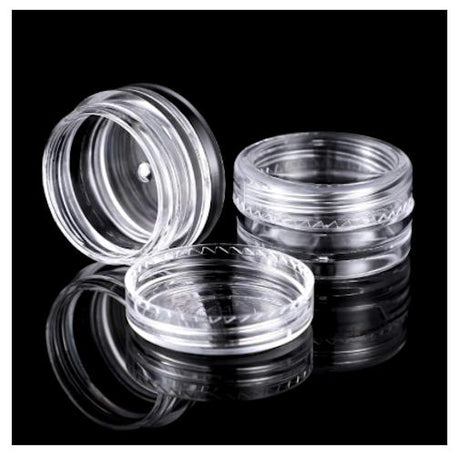 Förvaringsburkar med lock 5-pack 10 ml för pärlor och nageldekorationer