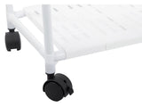 Förvaringshylla med hjul 4 hyllplan + 4 krokar 86x56x26,5 cm