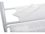 Förvaringshylla med hjul 4 hyllplan + 4 krokar 86x56x26,5 cm