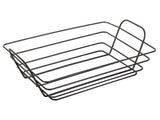 Förvaringskorg metall med avtagbart tygfoder 31x22 cm svart/vit