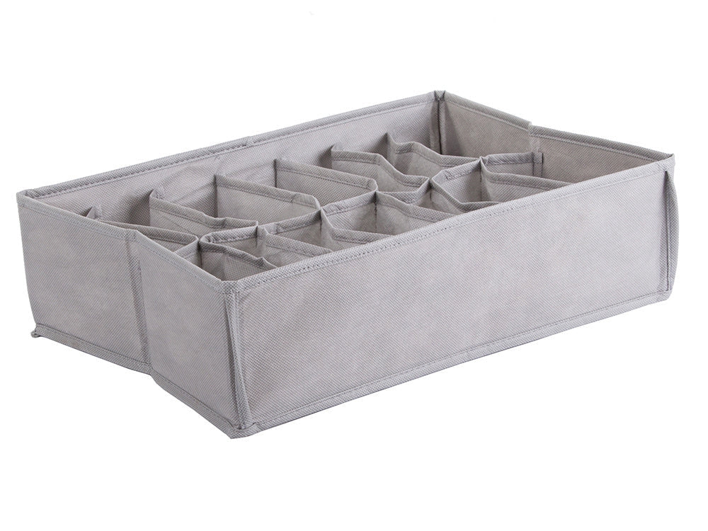 Förvaringslåda för underkläder 14 fack 35x24x10 cm, färg slumpas
