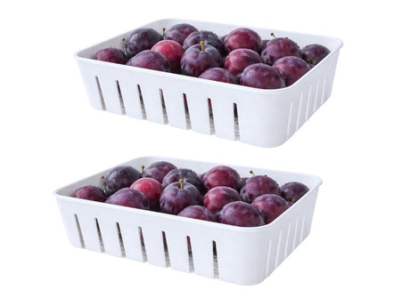 Förvaringslåda med fack och lock 29,5x22x7 cm plast transparent/vit