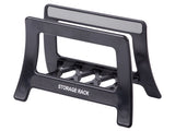 Förvaringsställ för skärbrädor och lock plast svart 19x10x12,5 cm