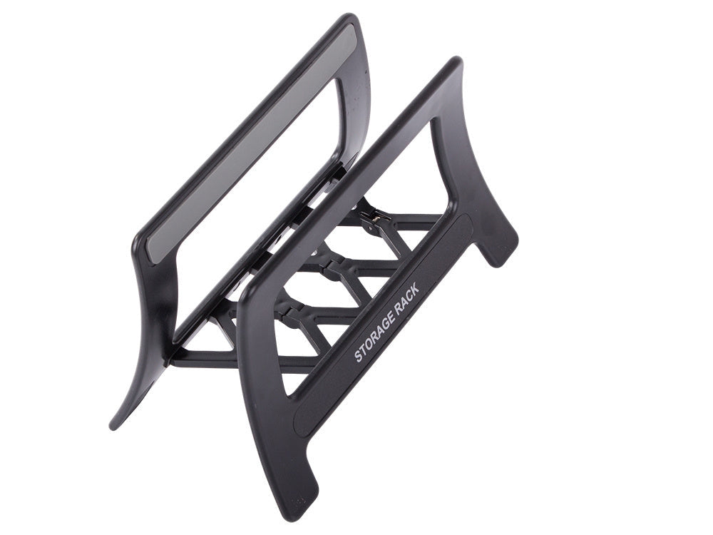 Förvaringsställ för skärbrädor och lock plast svart 19x10x12,5 cm