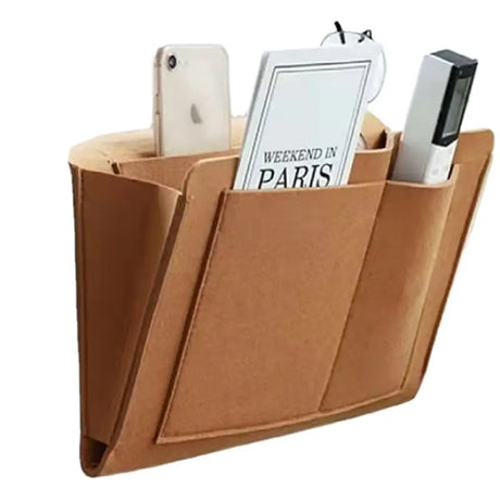 Förvaringsväska i filt 32x20x10 cm för säng/soffa, flera färger