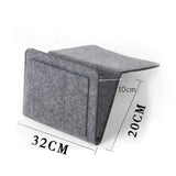 Förvaringsväska i filt 32x20x10 cm för säng/soffa, flera färger