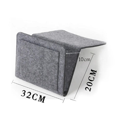 Förvaringsväska i filt 32x20x10 cm för säng/soffa, flera färger
