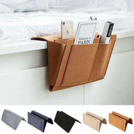 Förvaringsväska i filt 32x20x10 cm för säng/soffa, flera färger