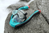 Fullface snorkelmask L/XL med torr snorkel och envägs luftflöde 14+