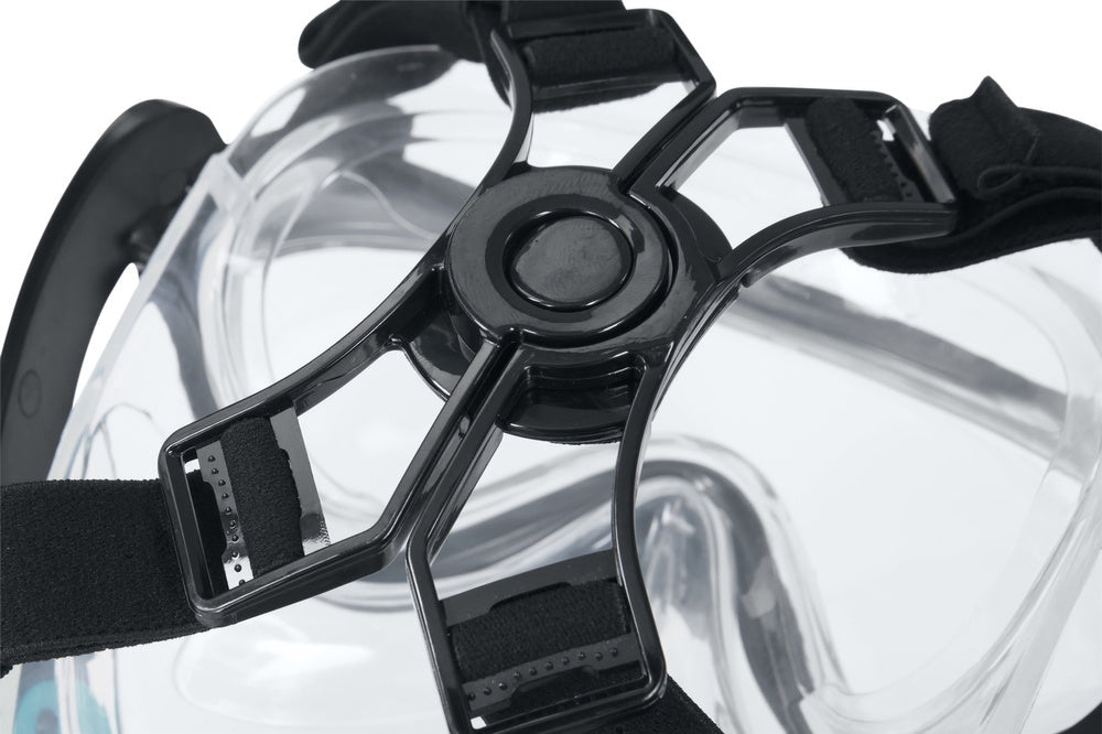 Fullface snorkelmask L/XL med torr snorkel och envägs luftflöde 14+