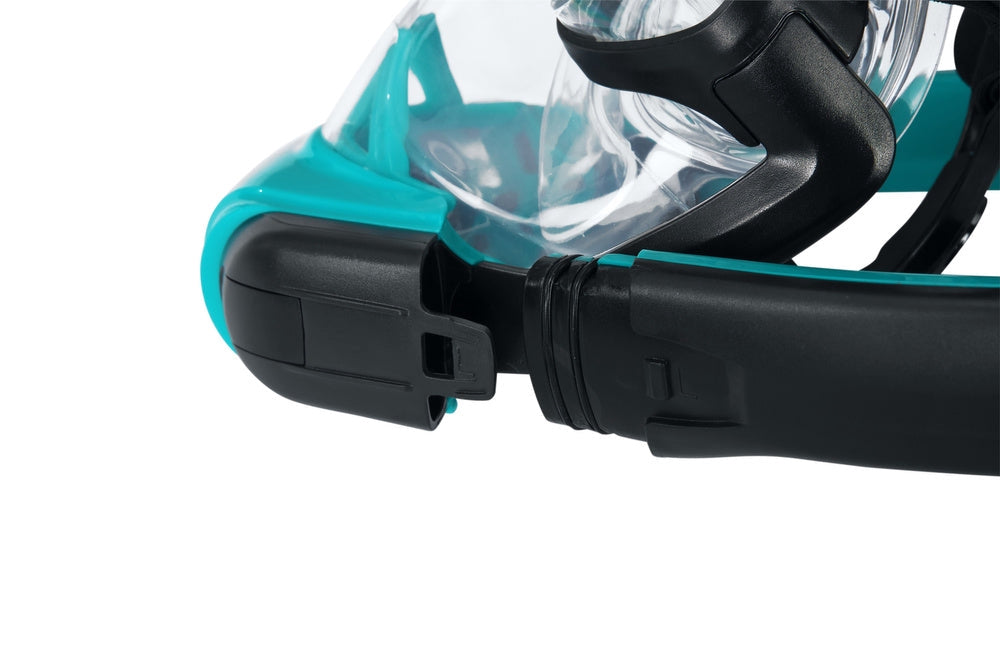 Fullface snorkelmask L/XL med torr snorkel och envägs luftflöde 14+