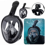 Full-face snorkelmask kit 180° panoramavy anti-dimma med snorkel & väska