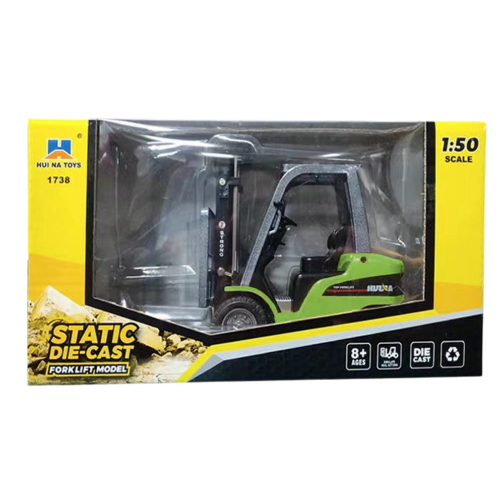 Gaffeltruckmodell 1:50 i metall/ABS med rörliga gafflar 18,5 cm