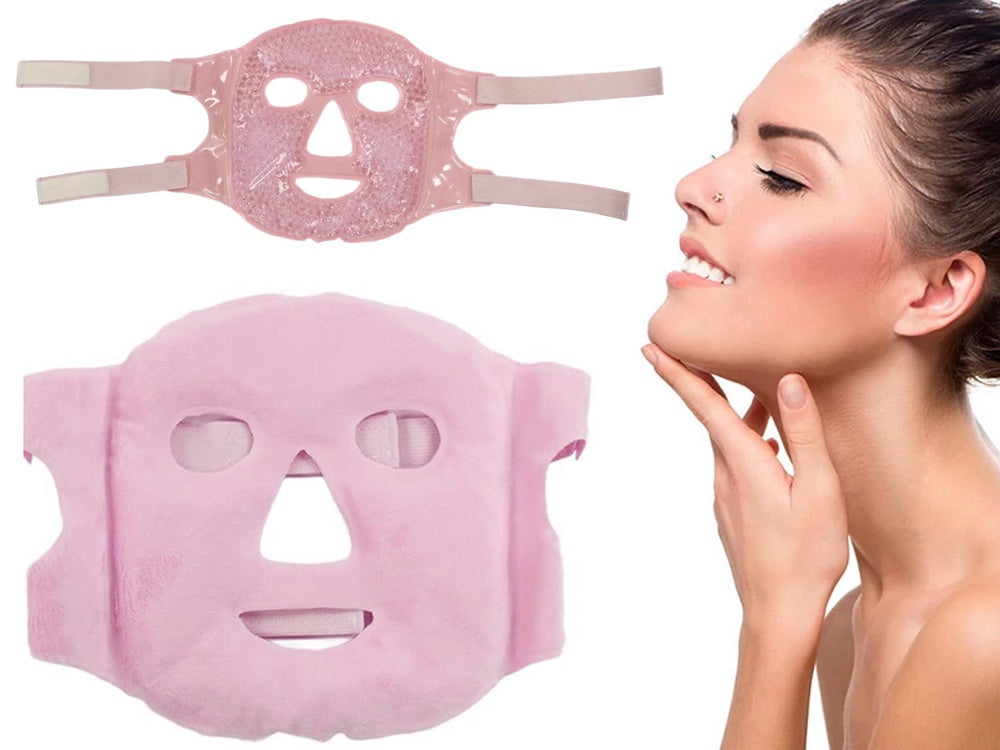 Gel ansiktsmask kyl- och värmemask rosa, universalstorlek