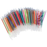 Gelpenna set 100 st + 100 refiller glitter/metallic/neon i fodral