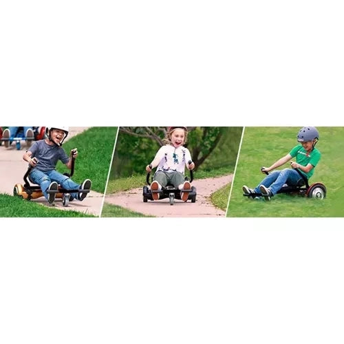 Go-kart kit till hoverboard med sits, justerbar 40-60 cm, svart/orange