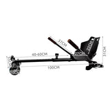 Go-kart kit till hoverboard med sits, justerbar 40-60 cm, svart/orange