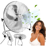 Golvfläkt 50 cm 130W metall, 3 hastigheter, 180 cm kabel