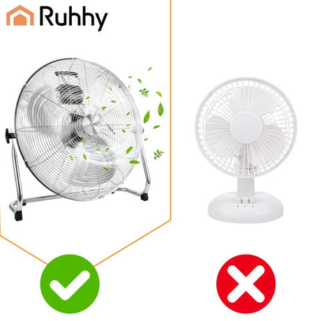 Golvfläkt 50 cm 130W metall, 3 hastigheter, 180 cm kabel