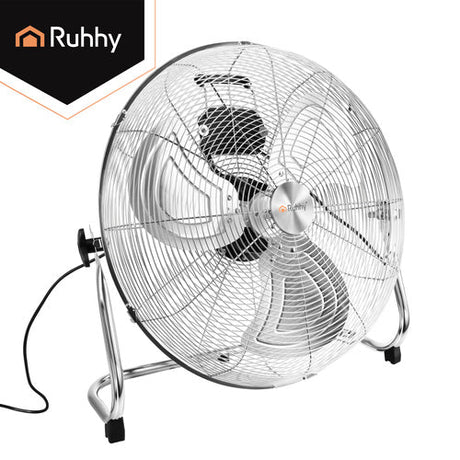 Golvfläkt 50 cm 130W metall, 3 hastigheter, 180 cm kabel