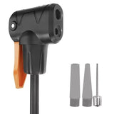 Golvpump med manometer 16 bar, universal för bil/cykelventil, 3 munstycken