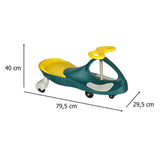 Gravity ride-on bil med LED-hjul och gummihjul, max 80 kg