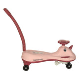 Gravity scooter med LED-hjul rosa för barn 3+ max 65 kg