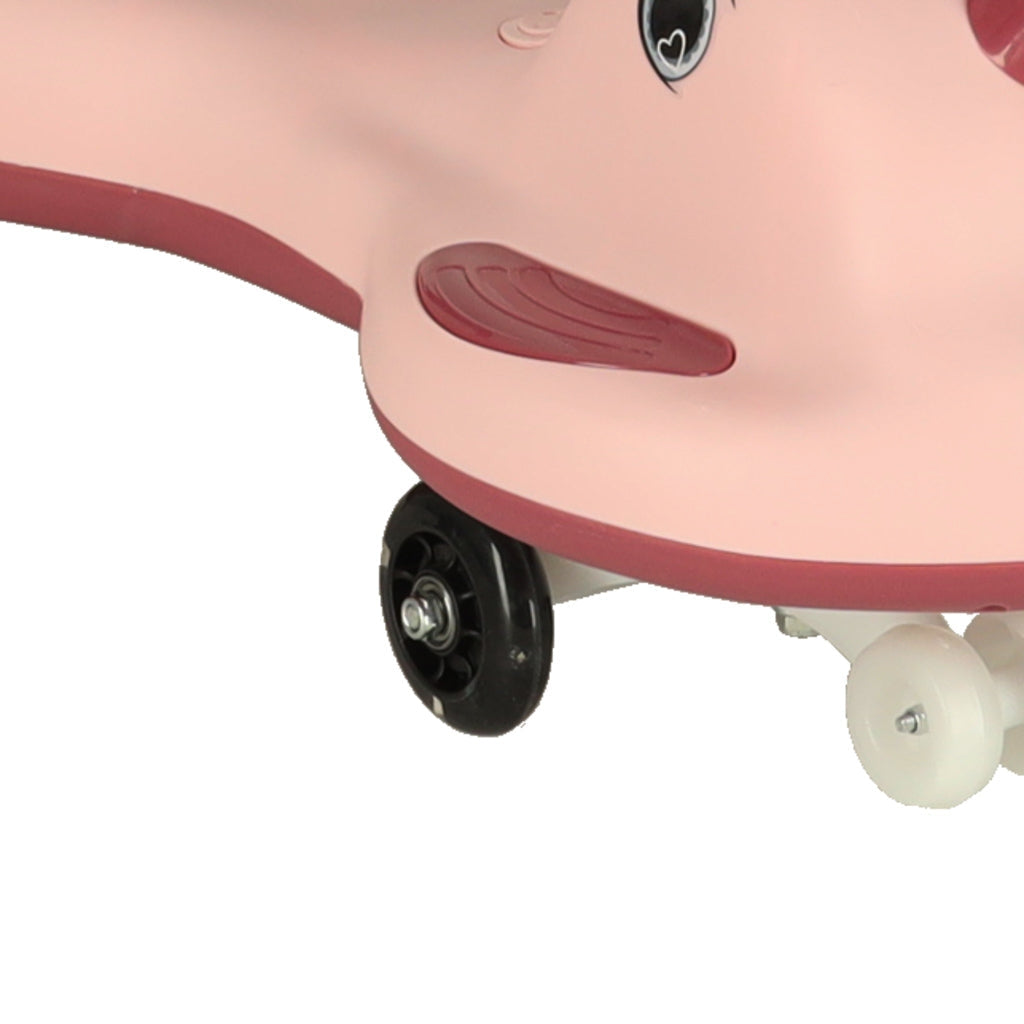 Gravity scooter med LED-hjul rosa för barn 3+ max 65 kg
