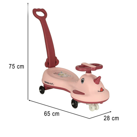 Gravity scooter med LED-hjul rosa för barn 3+ max 65 kg