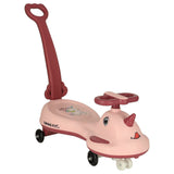 Gravity scooter med LED-hjul rosa för barn 3+ max 65 kg