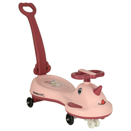 Gravity scooter med LED-hjul rosa för barn 3+ max 65 kg