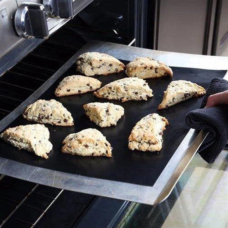 Grillmattor non-stick 40x33 cm 3-pack för grill och ugn svart