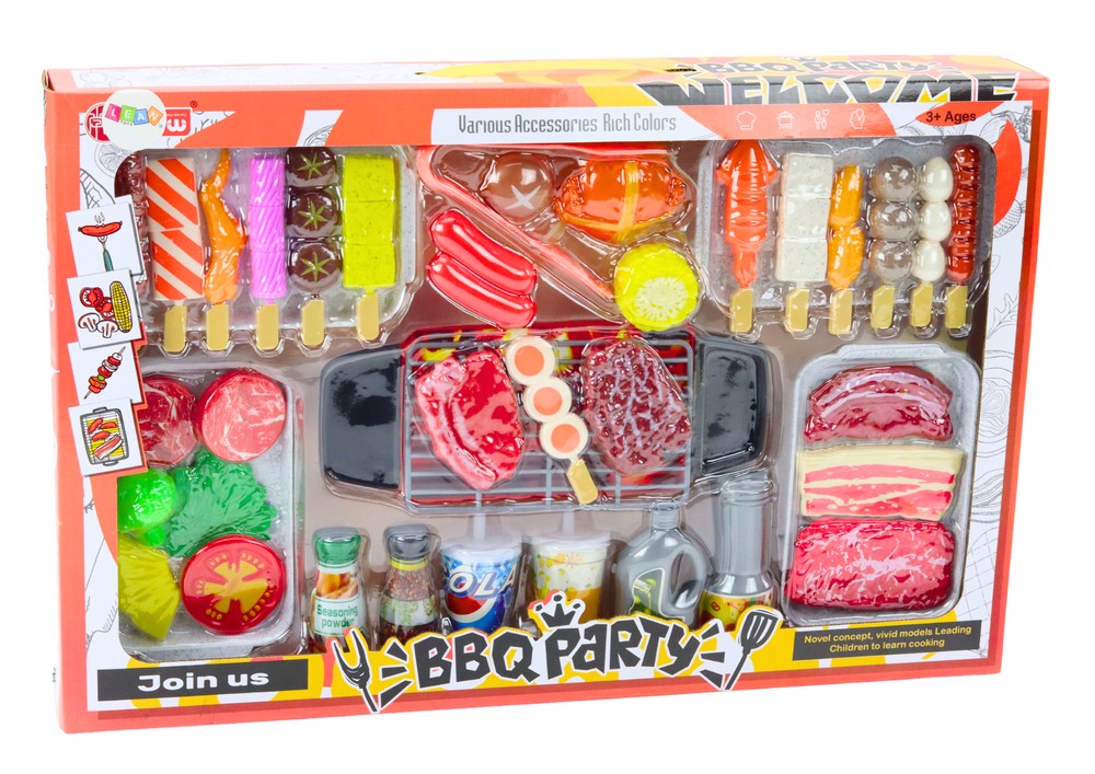 Grillset leksak för barn 3+ Grill Party Set 50x31x7 cm