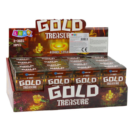 Guldgrävningsset för barn – gipsblock med gömd guld/mineral + verktyg