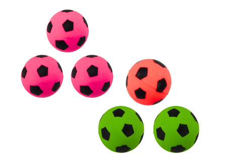 Gummibollar fotboll mini 3 cm 6-pack studsbollar för barn 3+