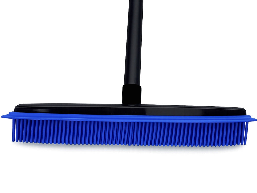 Gummiskrapa med borste 120 cm metallhandtag svart 31,5 cm