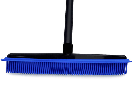 Gummiskrapa med borste 120 cm metallhandtag svart 31,5 cm