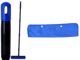 Gummiskrapa med borste 120 cm metallhandtag svart 31,5 cm