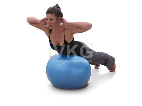 Gymnastikboll 65 cm i PVC med pump blå