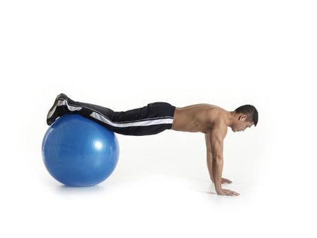 Gymnastikboll 65 cm röd PVC med pump för träning och rehab