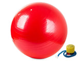 Gymnastikboll 65 cm röd PVC med pump för träning och rehab