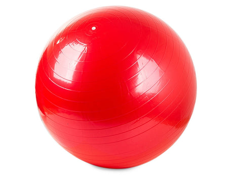 Gymnastikboll 65 cm röd PVC med pump för träning och rehab