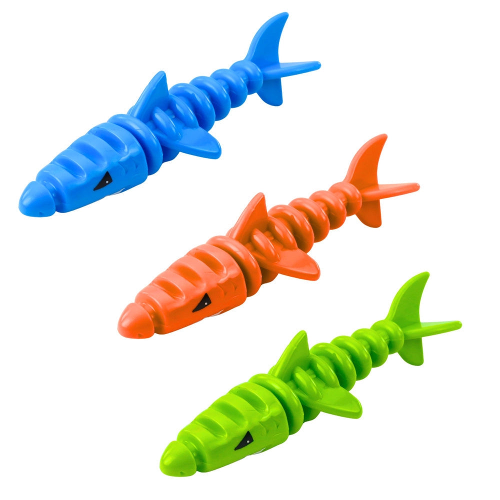 Hajdykningsleksaker för barn i plast 3-pack blå/grön/orange