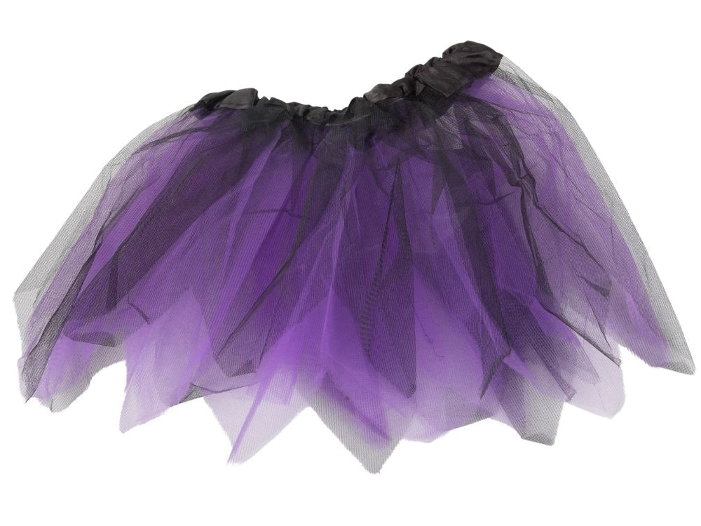 Halloweenkostym barn kjol + hårband fladdermus svart/lila