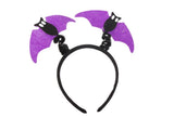 Halloweenkostym barn kjol + hårband fladdermus svart/lila