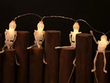 Halloween ljusslinga 2 m med 10 skelett LED varmvit batteridriven