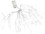 Halloween ljusslinga 2 m med 10 skelett LED varmvit batteridriven