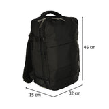Handbagageryggsäck 25L vattentålig 45x32x15 cm svart