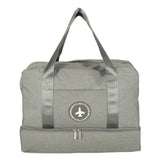 Handbagageväska grå 30x39x18 cm polyester, 5 fack med vattentätt fack